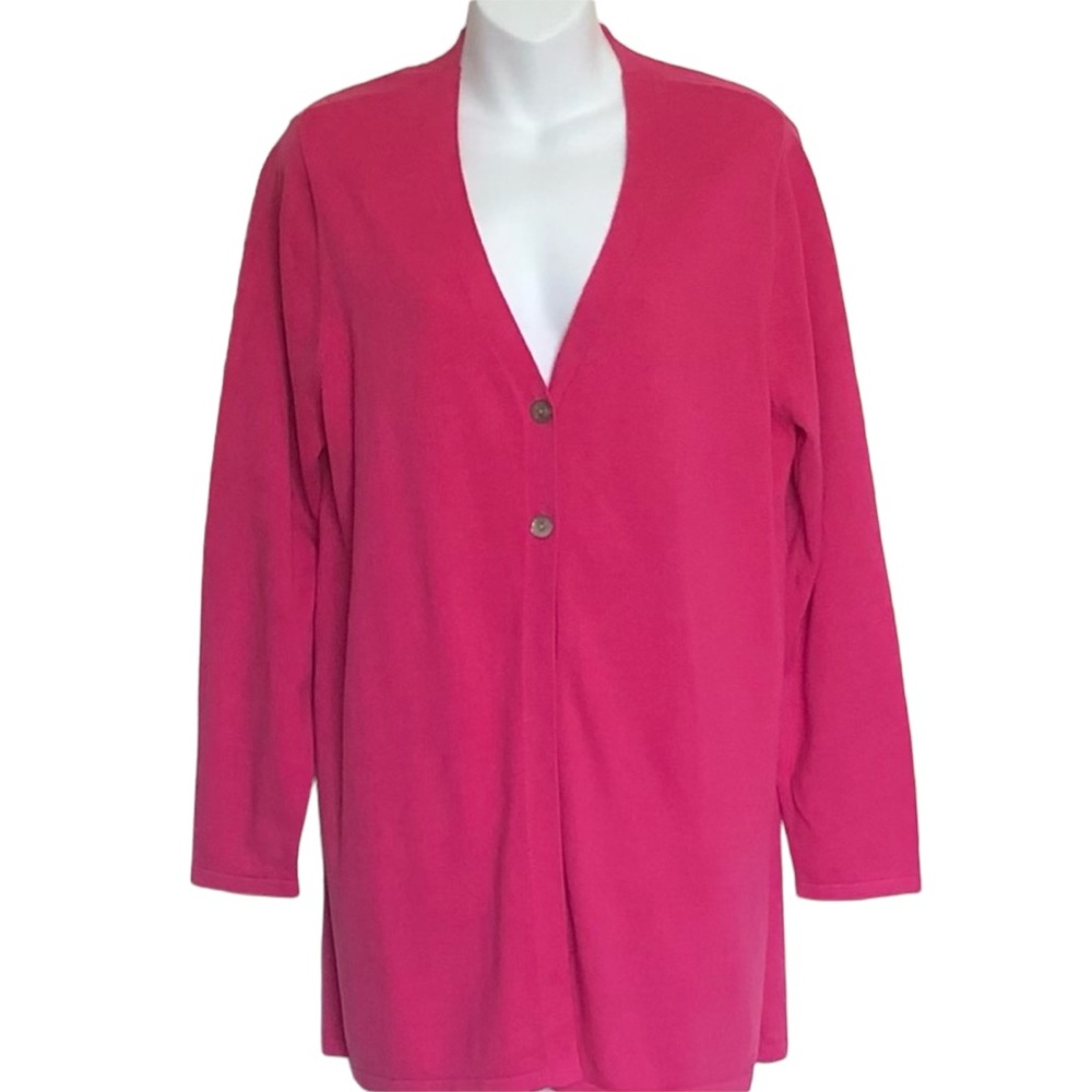 Bedford Fair Pink Cotton Cardigan Sz S